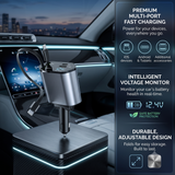 4-in-1 Super Fast Car Charger With Dual Built-in Cables Dual Usb Ports